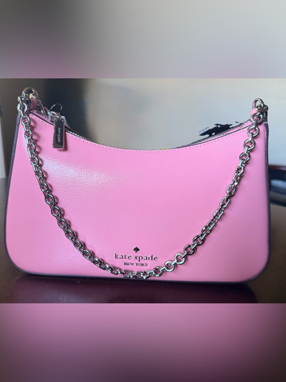 kate spade Margot Textured Leather Med Convertible Crossbody in Grapefruit Pink - Picture 2 of 16